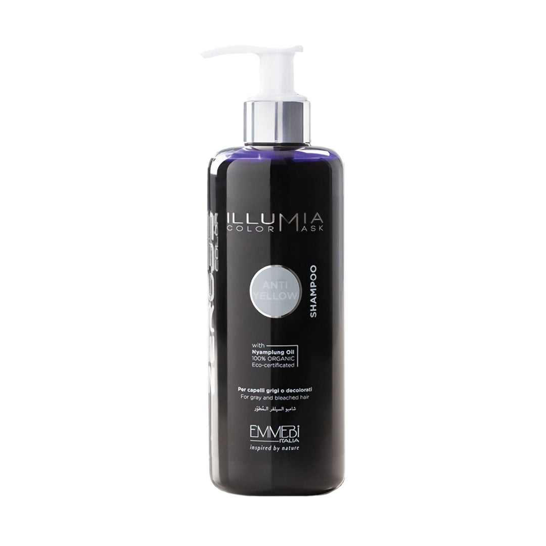 Шампунь Emmebi Italia Illumia Color Mask Anti Yellow Shampoo проти жовтизни, для сивого та освітленого волосся, 300 мл